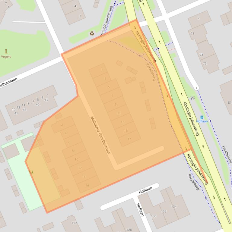 Kaart van postcodegebied 2694AD.