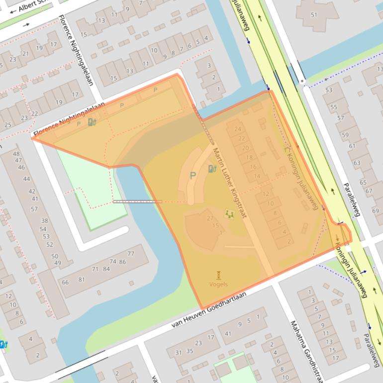 Kaart van postcodegebied 2694AE.