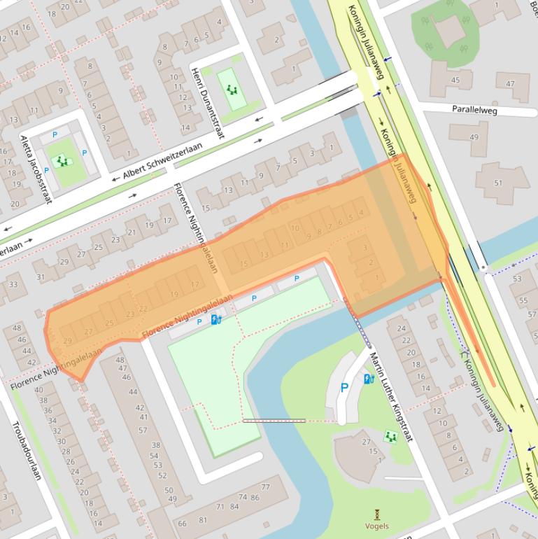 Kaart van postcodegebied 2694AG.