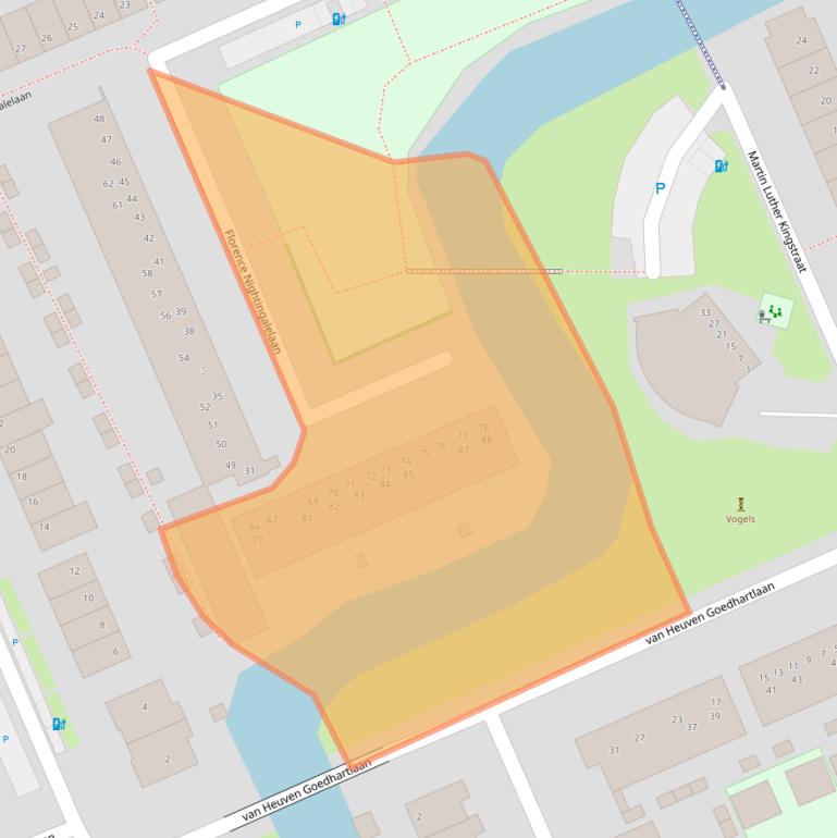 Kaart van postcodegebied 2694AJ.