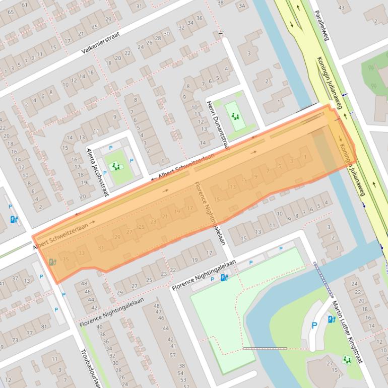 Kaart van postcodegebied 2694AM.