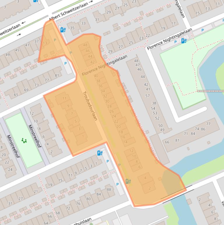 Kaart van postcodegebied 2694AS.