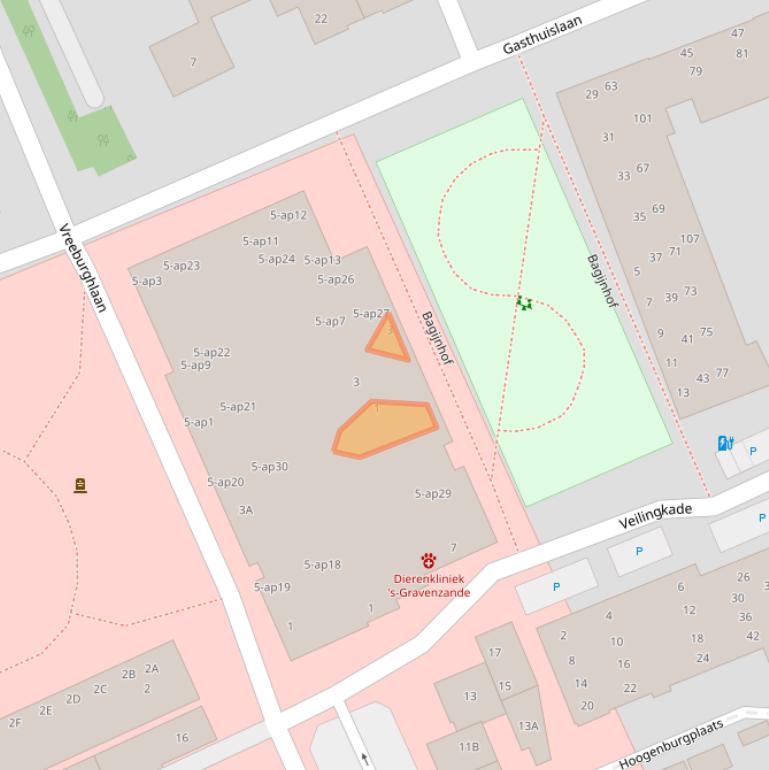 Kaart van postcodegebied 2694BG.