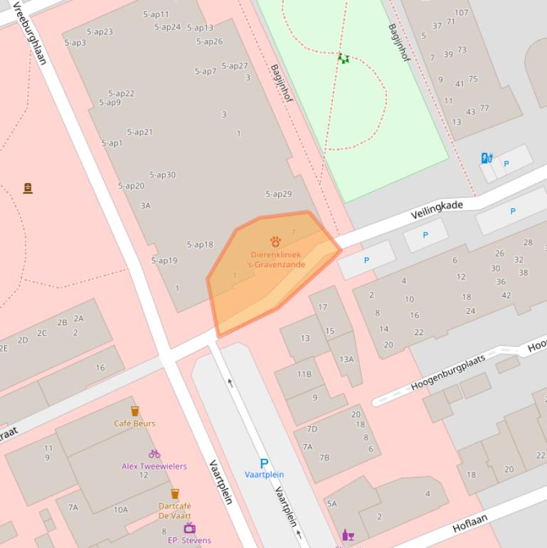 Kaart van postcodegebied 2694BH.