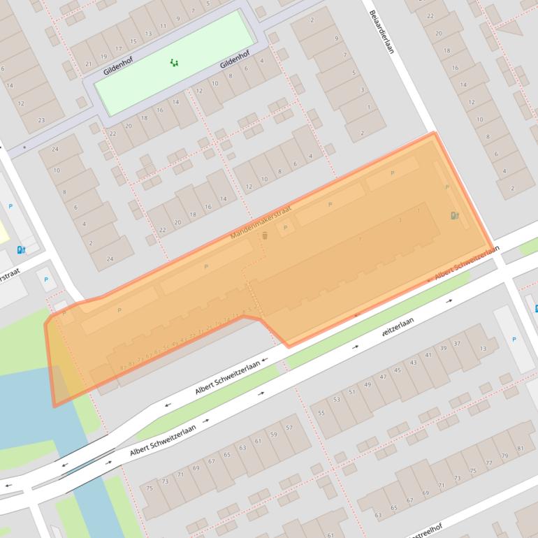 Kaart van postcodegebied 2694BJ.