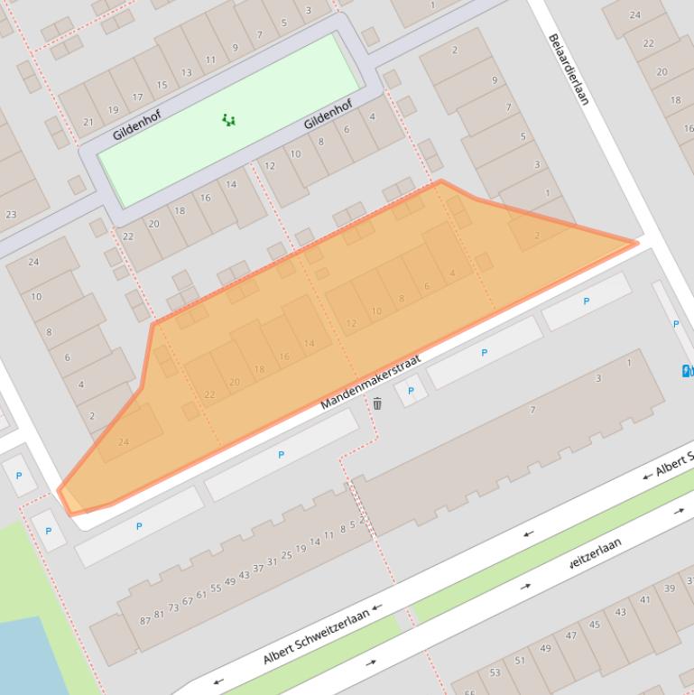 Kaart van postcodegebied 2694BK.