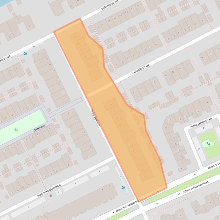 Kaart van postcodegebied 2694BM.