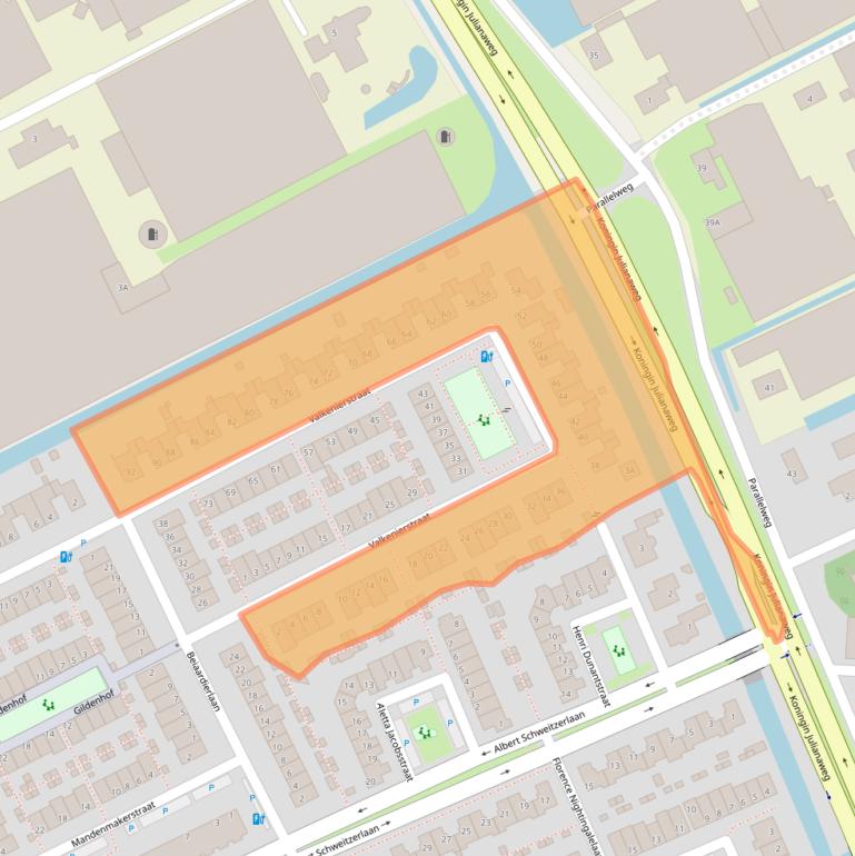 Kaart van postcodegebied 2694BP.