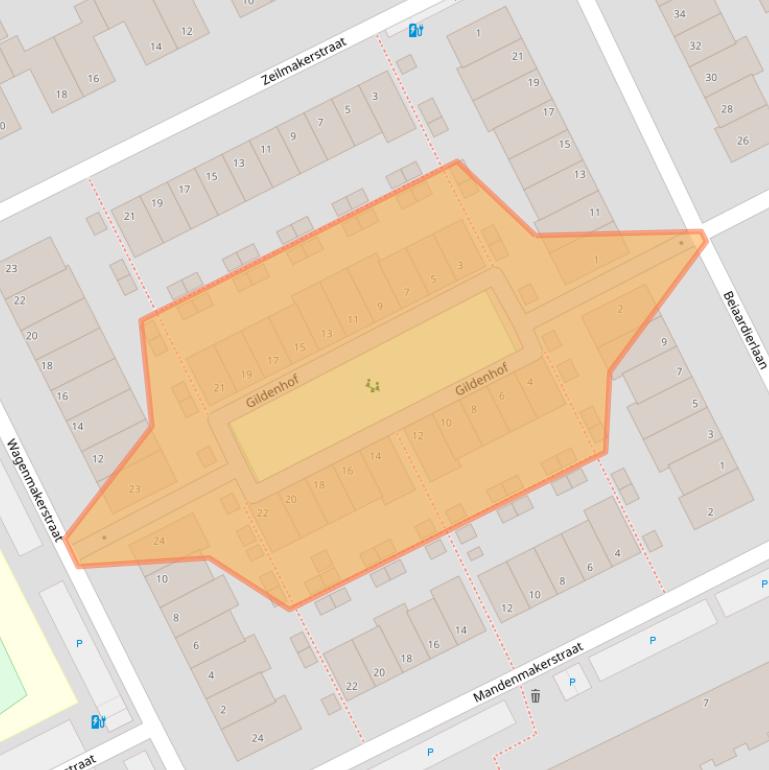 Kaart van postcodegebied 2694BV.