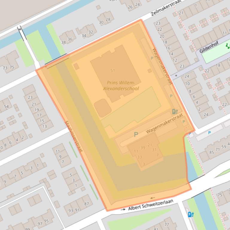 Kaart van postcodegebied 2694BW.