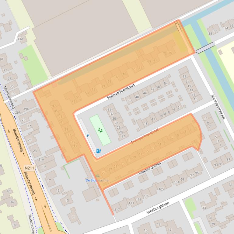 Kaart van postcodegebied 2694CA.