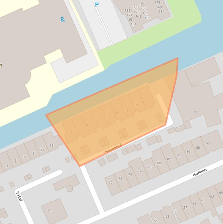 Kaart van postcodegebied 2694CJ.