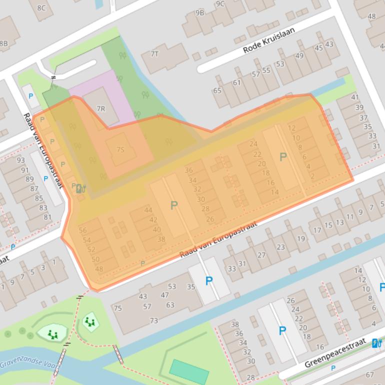 Kaart van postcodegebied 2694DB.