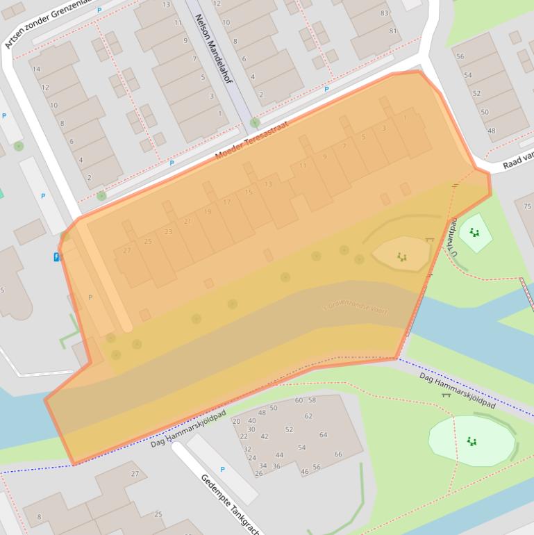 Kaart van postcodegebied 2694DC.