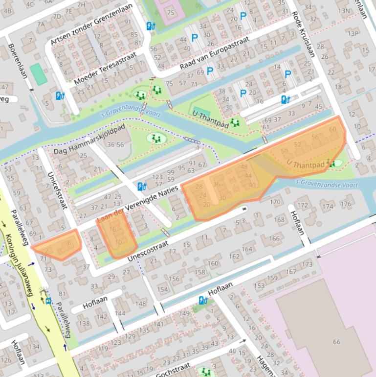 Kaart van postcodegebied 2694KC.