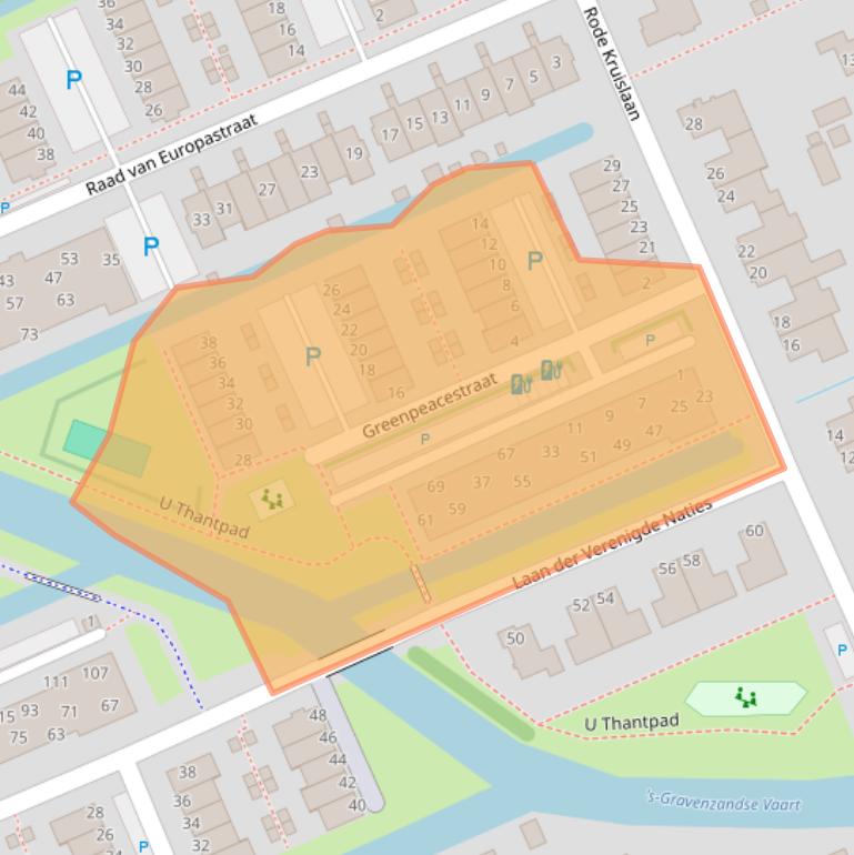 Kaart van postcodegebied 2694KH.