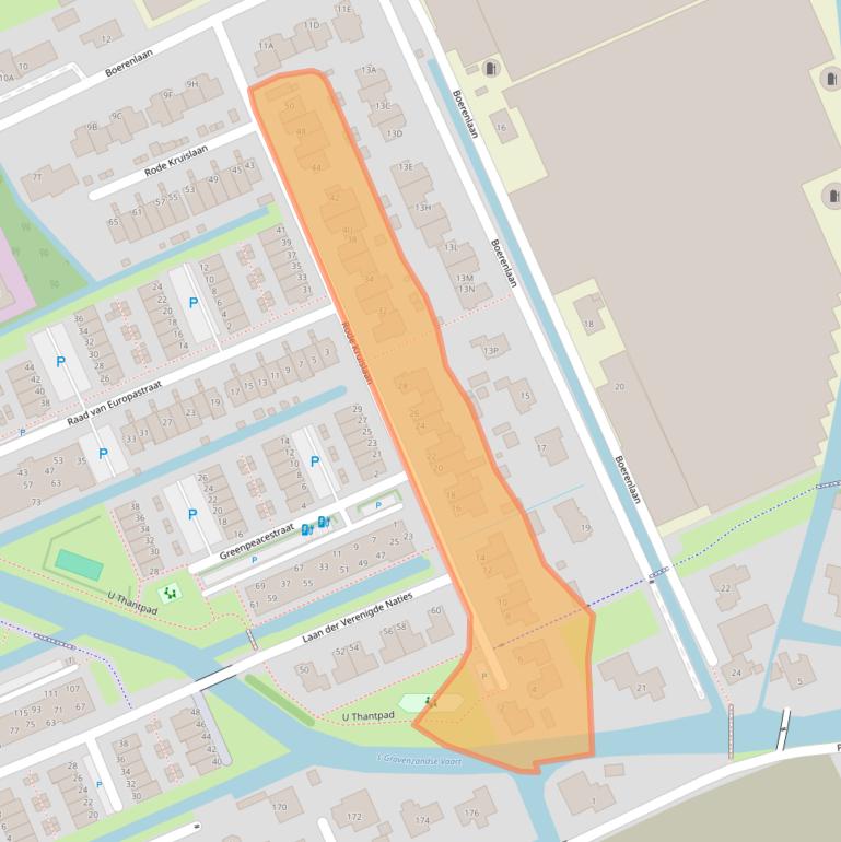 Kaart van postcodegebied 2694KJ.
