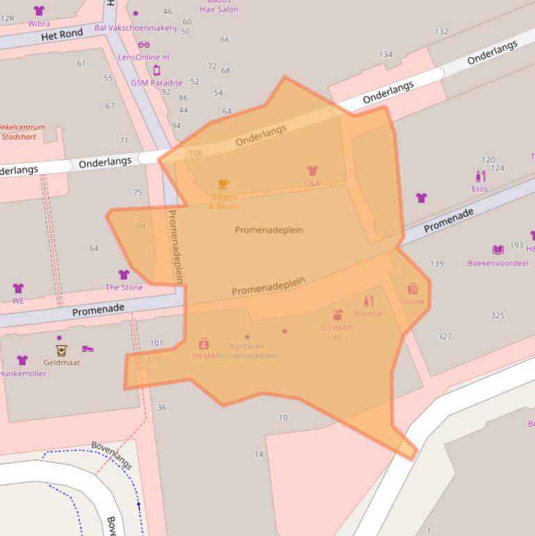 Kaart van postcodegebied 2711AB.