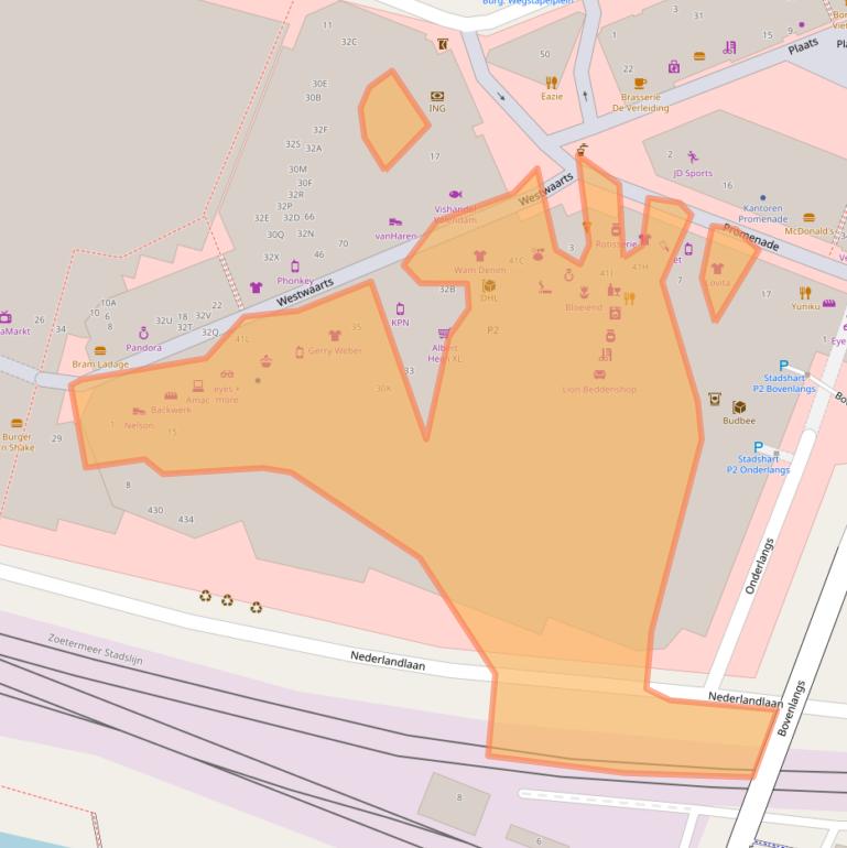 Kaart van postcodegebied 2711AD.