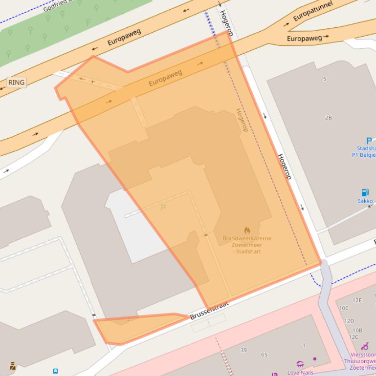 Kaart van postcodegebied 2711AJ.