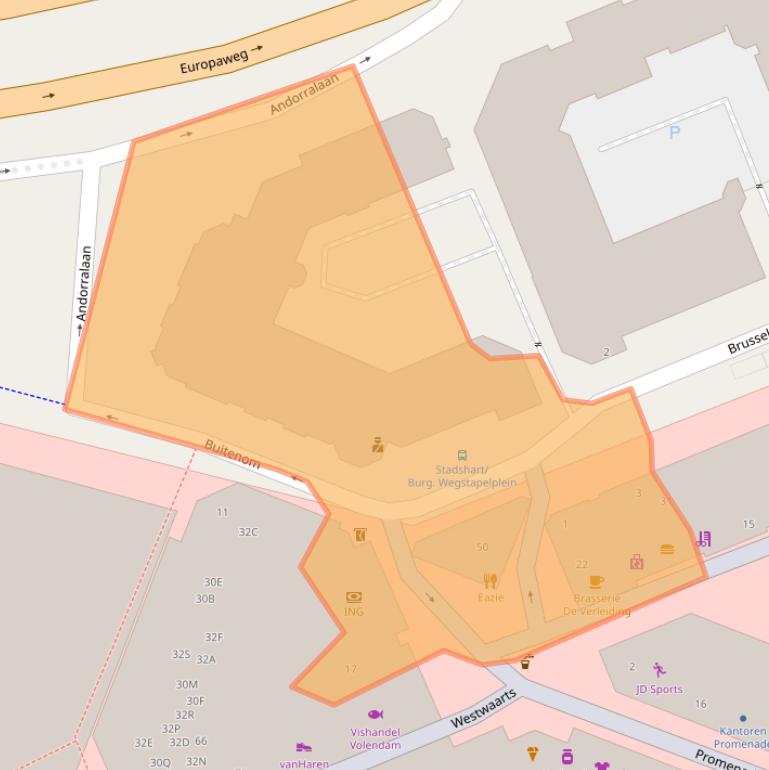 Kaart van postcodegebied 2711AK.