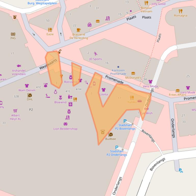 Kaart van postcodegebied 2711AL.