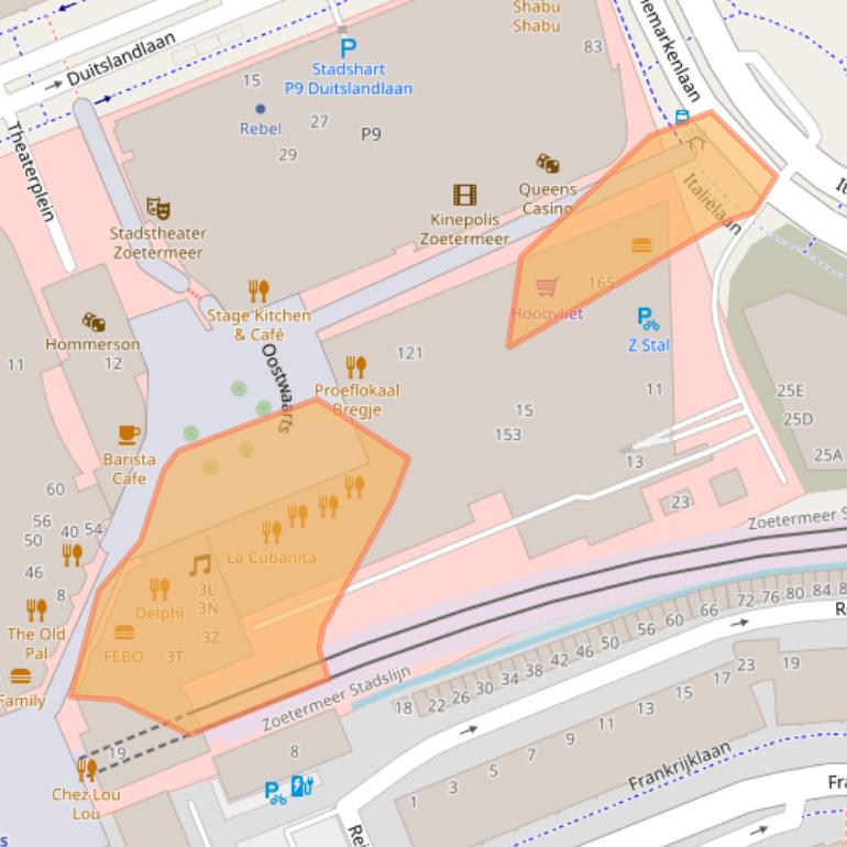 Kaart van postcodegebied 2711BA.