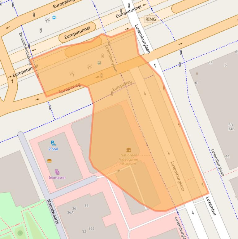 Kaart van postcodegebied 2711BD.