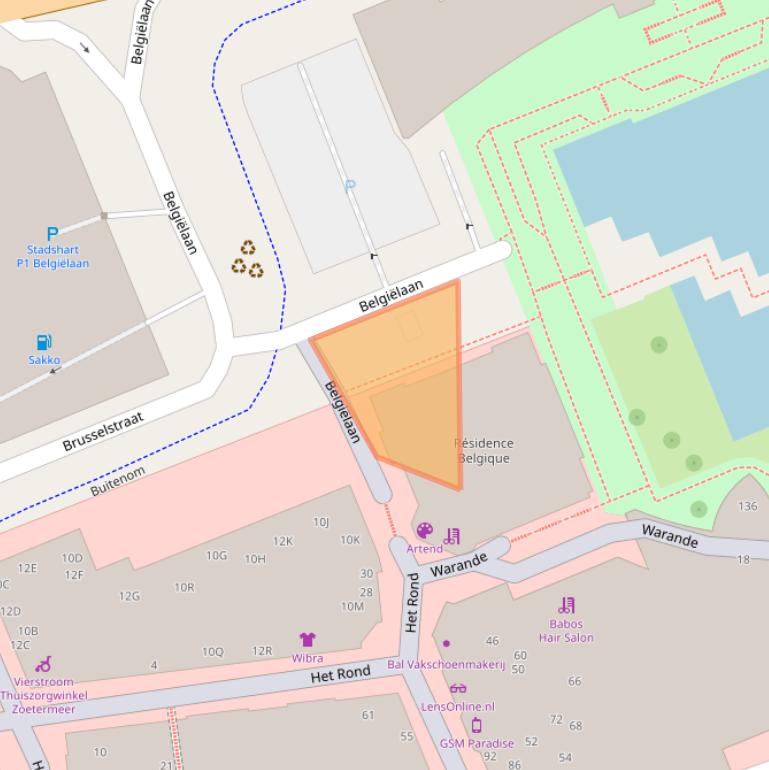 Kaart van postcodegebied 2711BR.