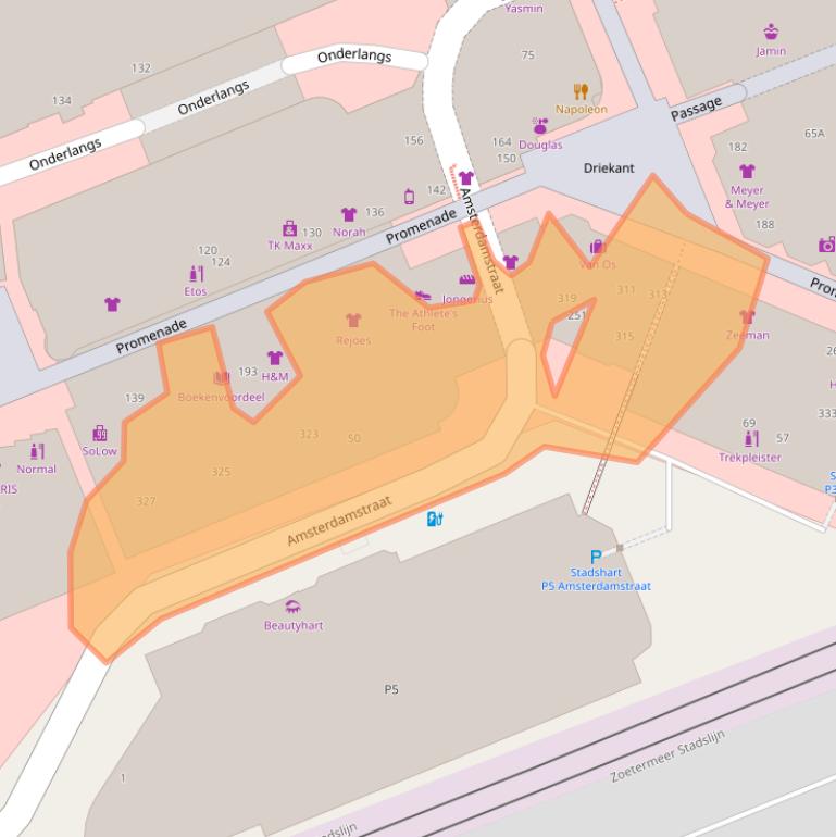 Kaart van postcodegebied 2711BT.