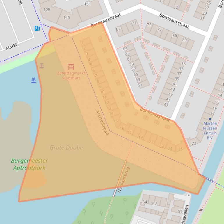 Kaart van postcodegebied 2711CH.
