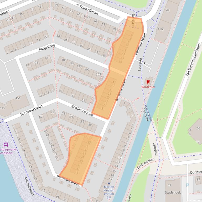 Kaart van postcodegebied 2711CK.