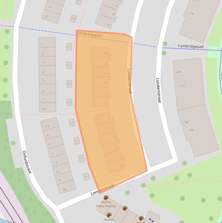 Kaart van postcodegebied 2711DB.