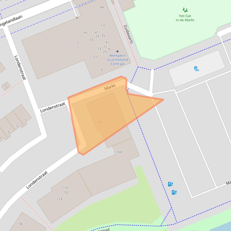 Kaart van postcodegebied 2711DC.