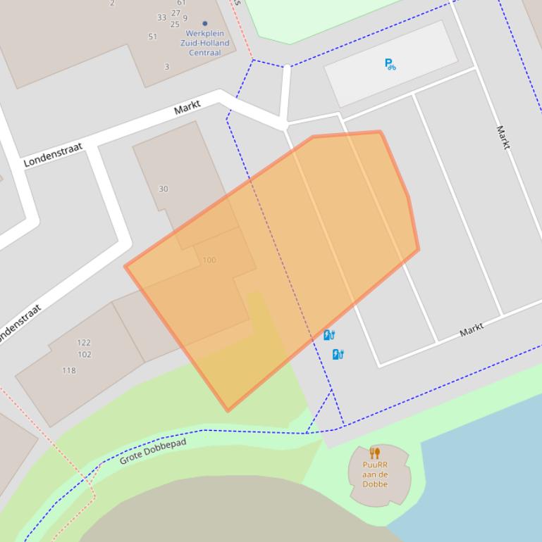 Kaart van postcodegebied 2711DD.