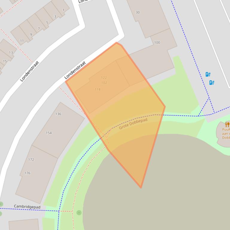 Kaart van postcodegebied 2711DE.