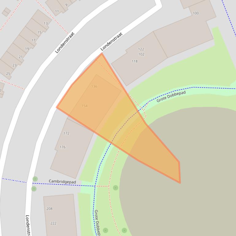 Kaart van postcodegebied 2711DG.