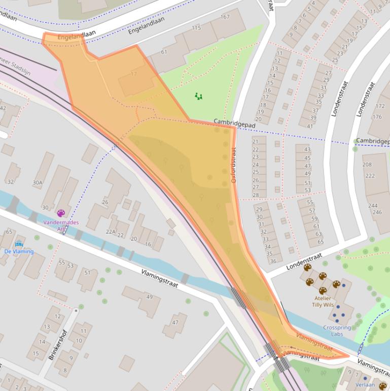 Kaart van postcodegebied 2711DN.