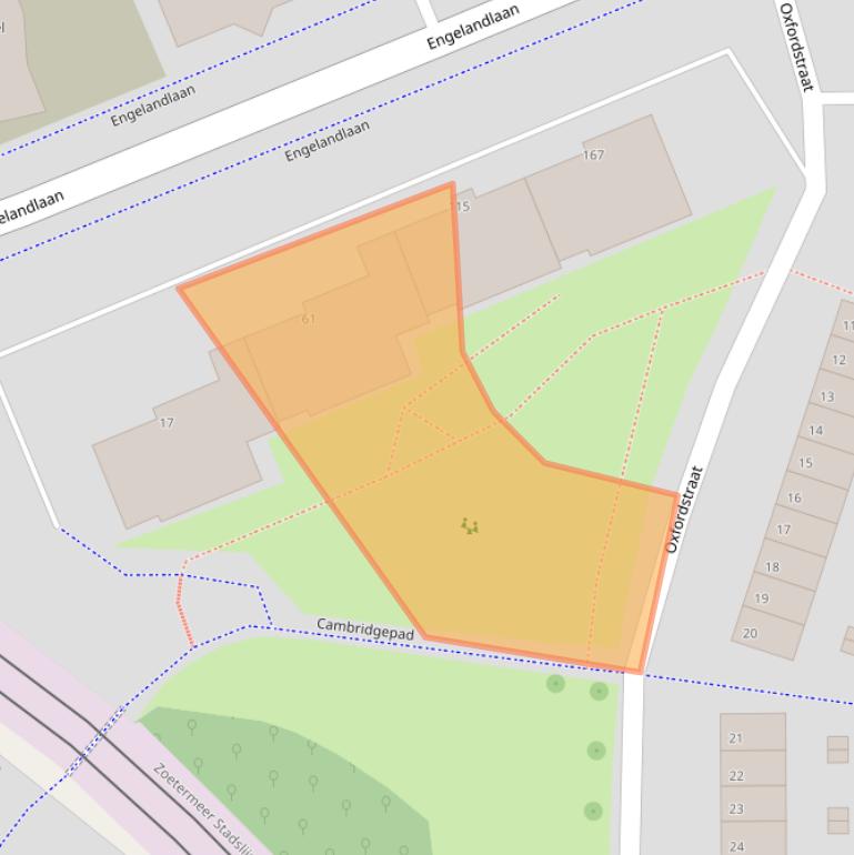 Kaart van postcodegebied 2711DP.