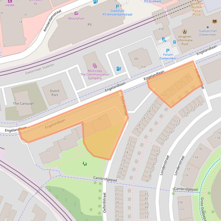 Kaart van postcodegebied 2711DR.