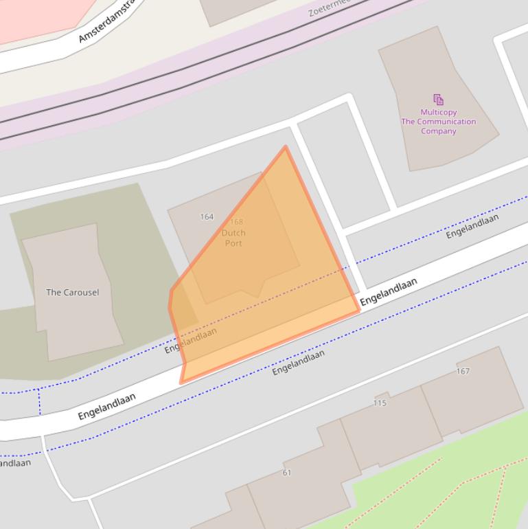 Kaart van postcodegebied 2711DX.