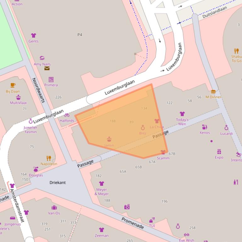 Kaart van postcodegebied 2711EH.