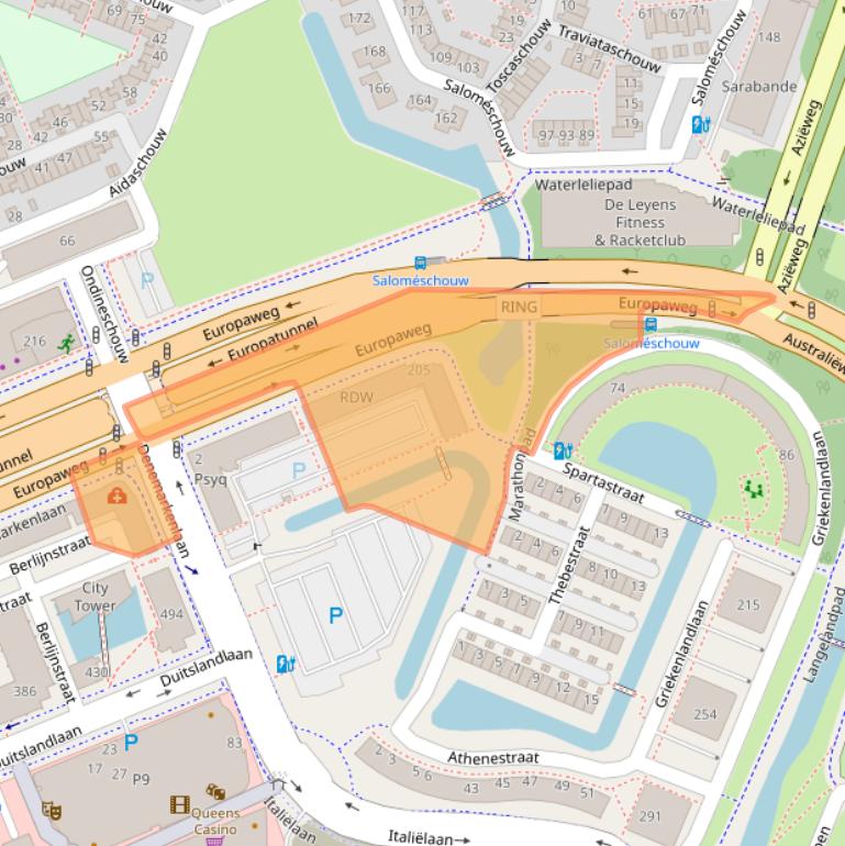 Kaart van postcodegebied 2711ER.