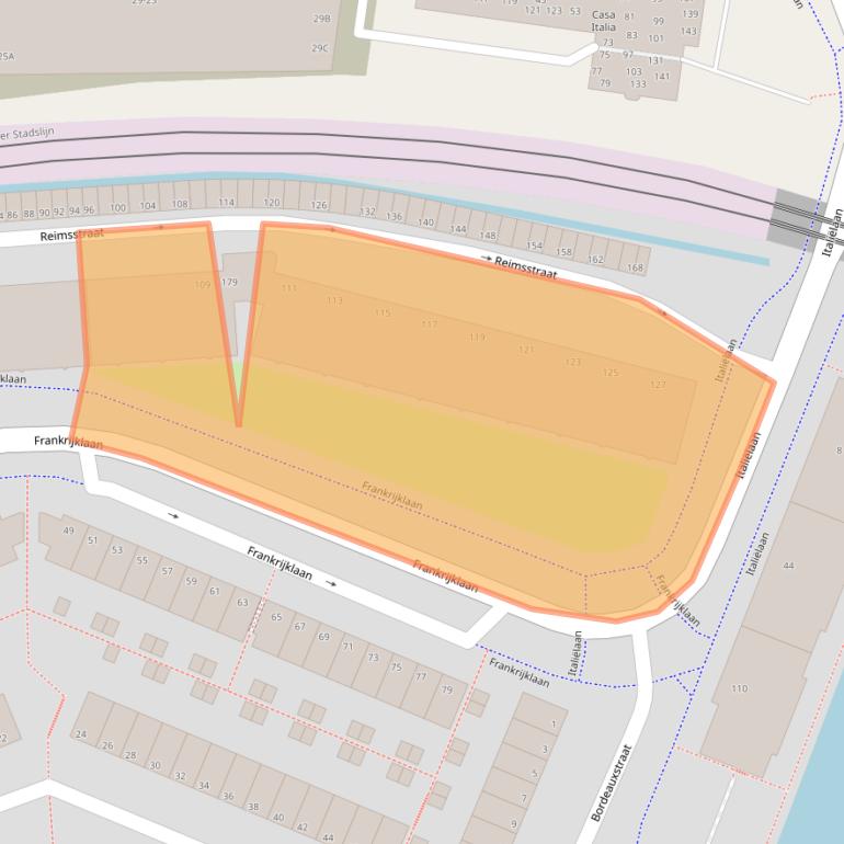 Kaart van postcodegebied 2711EX.