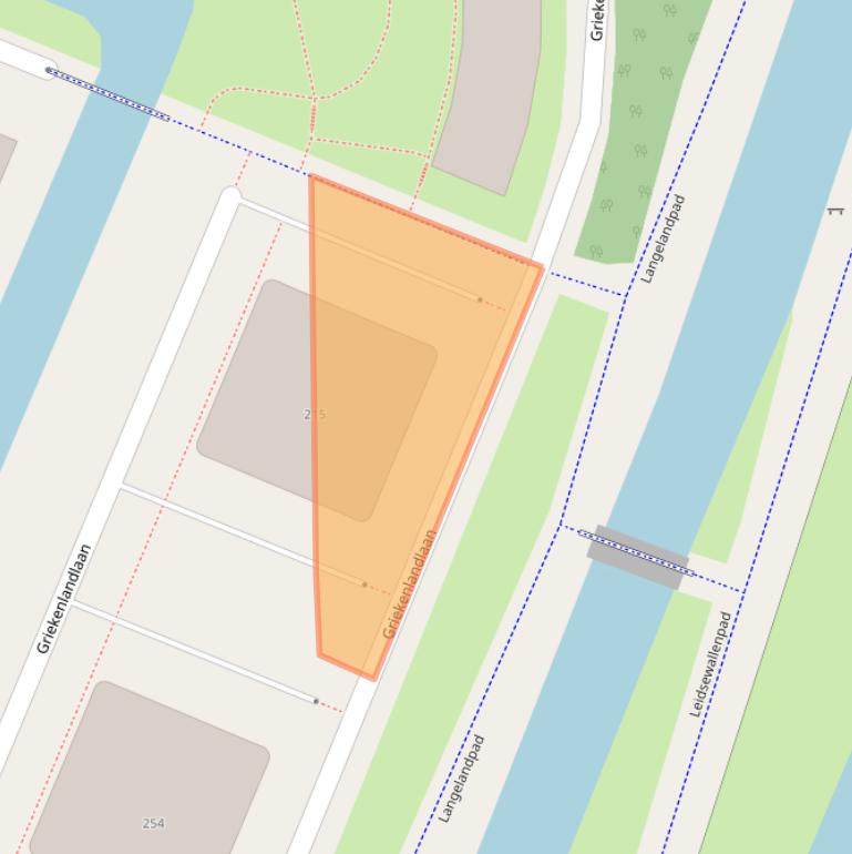 Kaart van postcodegebied 2711GH.