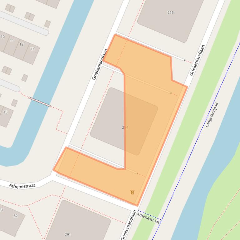 Kaart van postcodegebied 2711GK.