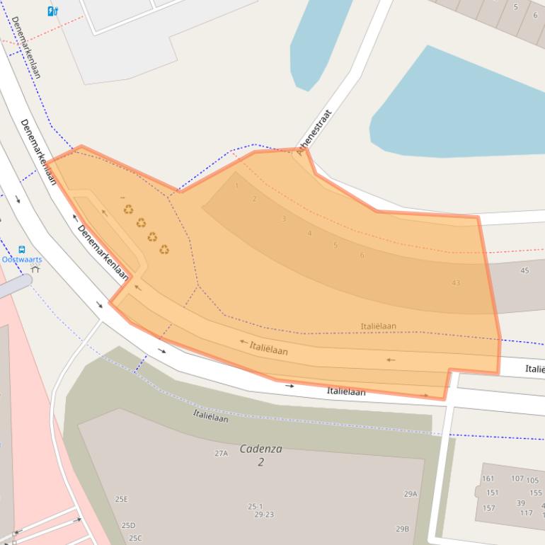 Kaart van postcodegebied 2711GP.