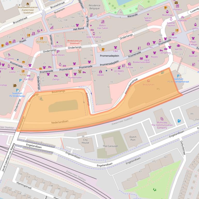 Kaart van postcodegebied 2711GX.
