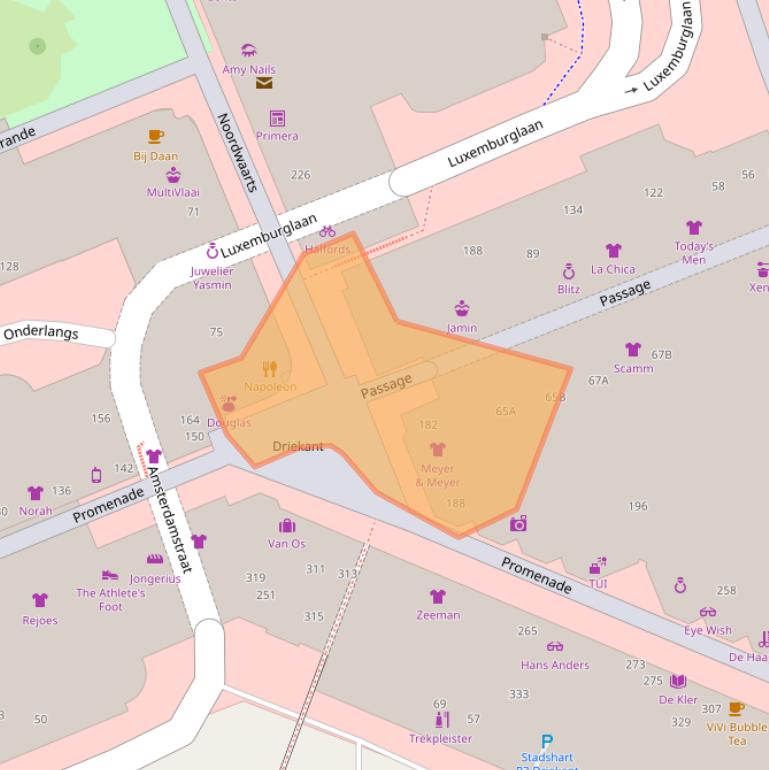 Kaart van postcodegebied 2711HC.