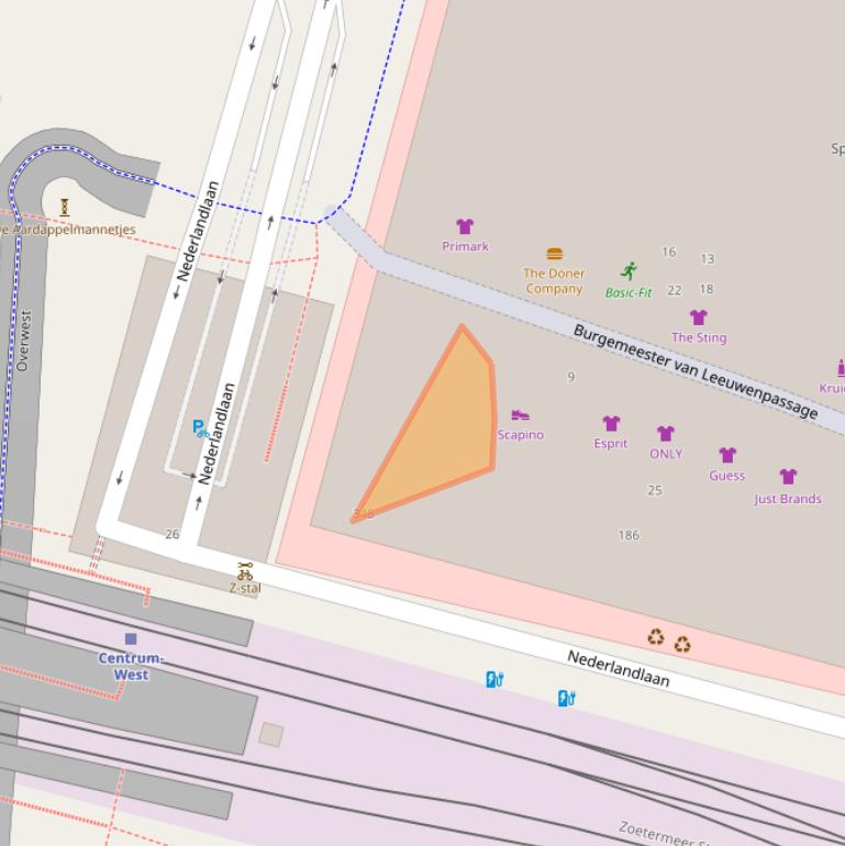 Kaart van postcodegebied 2711JB.